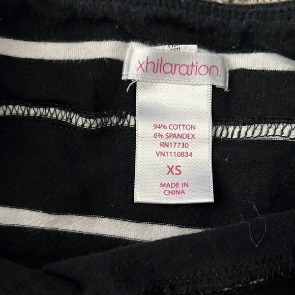 Xhiliration skirt - black white striped - cotton - XS - Picture 3 of 3